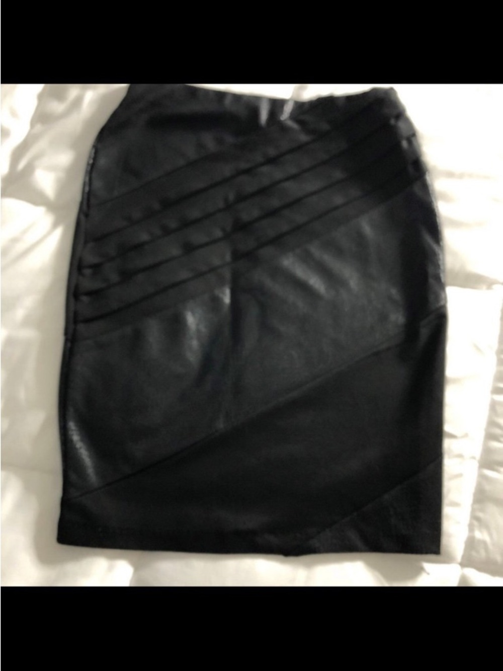 Addiction Black Pintuck Pencil Skirt